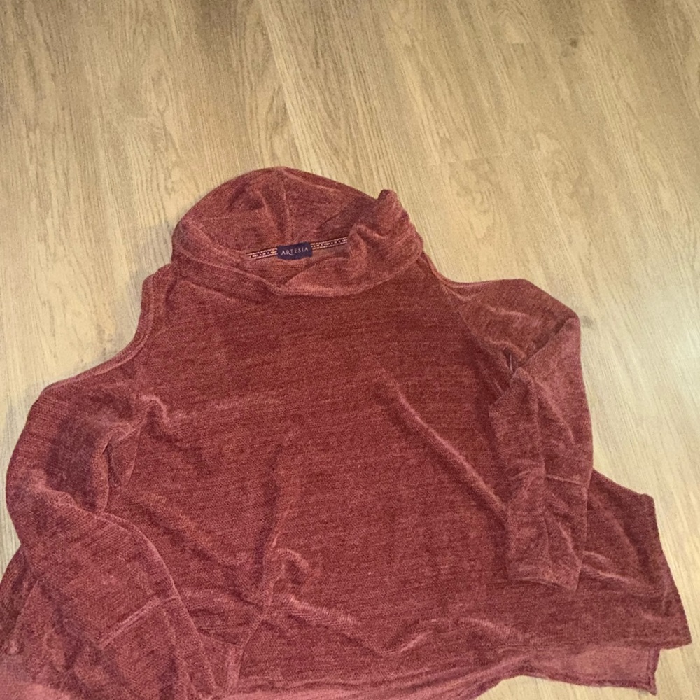 Max Studio Women's Cowl Neck Sweater in Rust